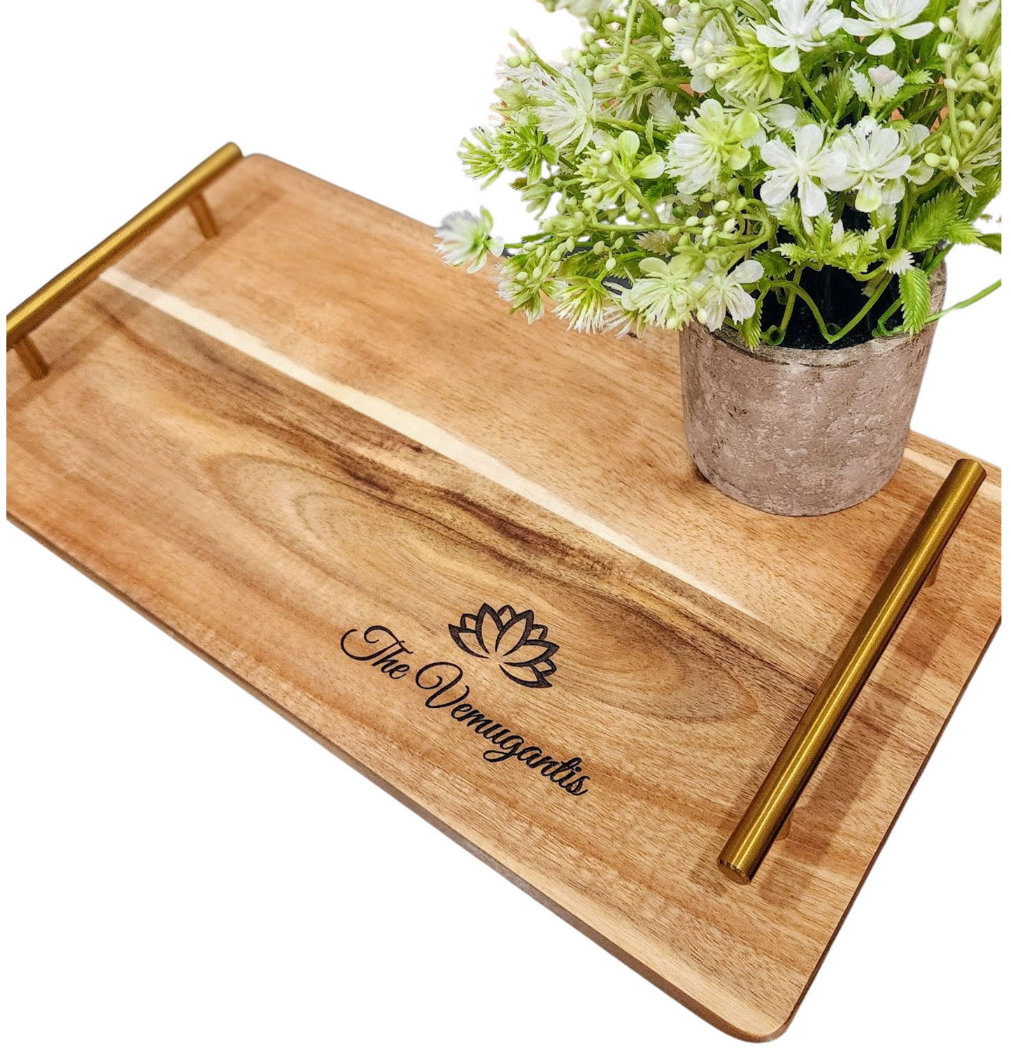 Wooden serving tray