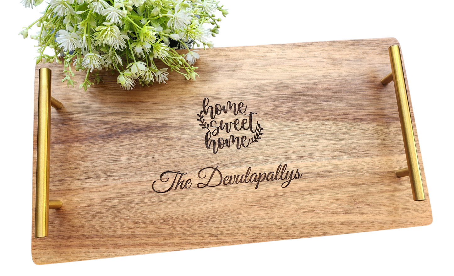 Wooden serving tray